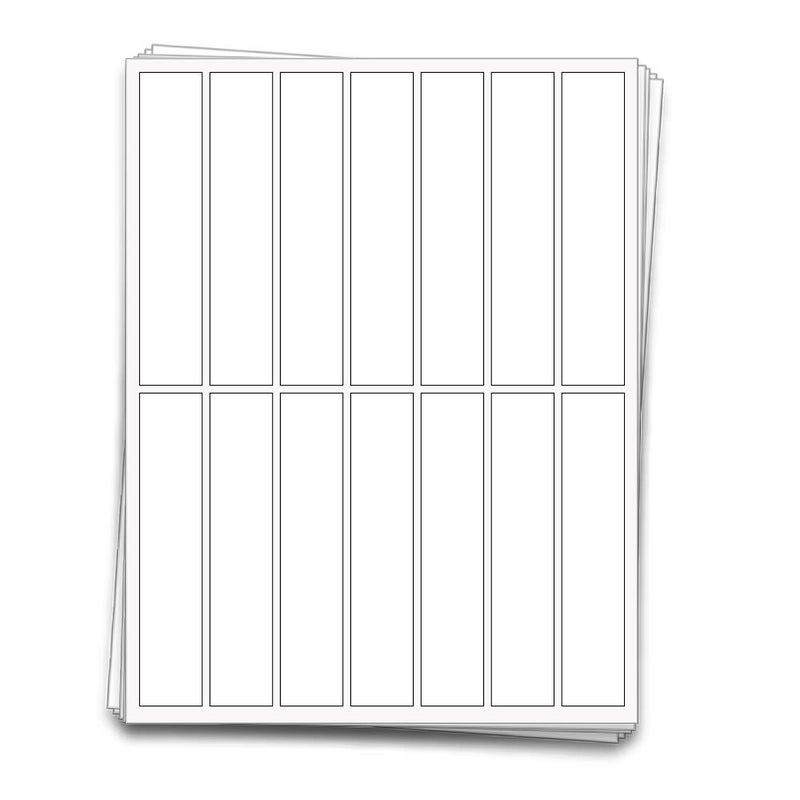 Dashleigh 1x5 Inch Waterproof Labels - (70 Pack) - Printable Vinyl Full Wrap Labels for 1 oz Jars, 2 oz Bottles, Cosmetics & Inkjet Printers - Image 1